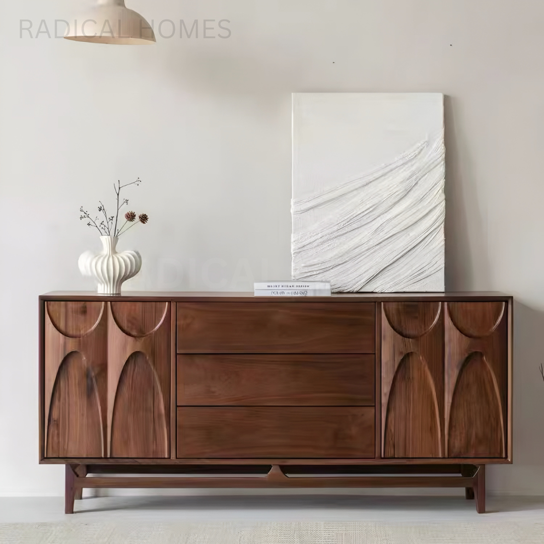 VALENCIA Rustic Walnut Wood Sideboard