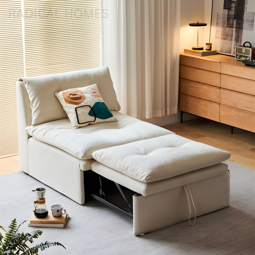 HERSHEY Modern Leather Sofa Bed - Radical Homes Singapore