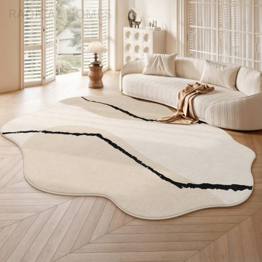 CALDOR Modern Curved Floor Rug - Radical Homes Singapore