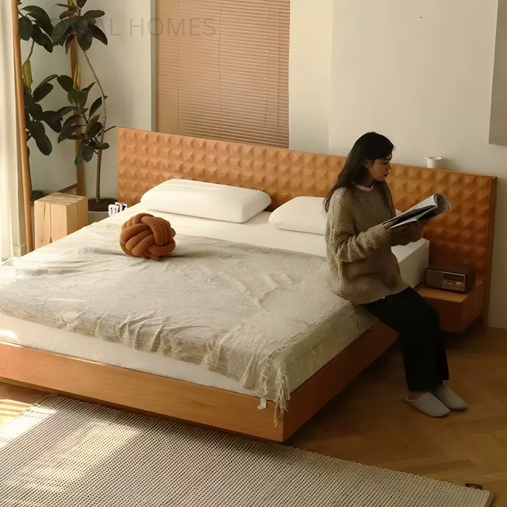 ELVON Modern Solid Wood Bedframe - Radical Homes Singapore