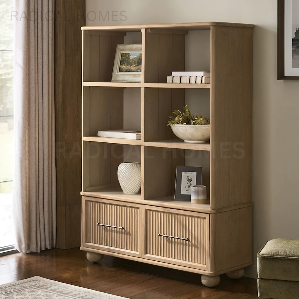 WELDA Modern Solid Wood Shelf - Radical Homes Singapore