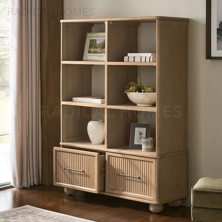 WELDA Modern Solid Wood Shelf - Radical Homes Singapore