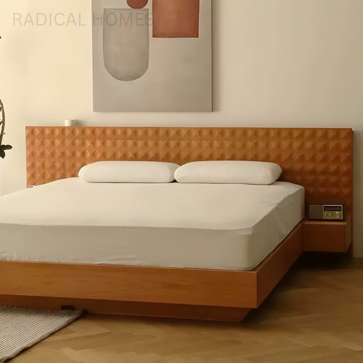 ELVON Modern Solid Wood Bedframe - Radical Homes Singapore