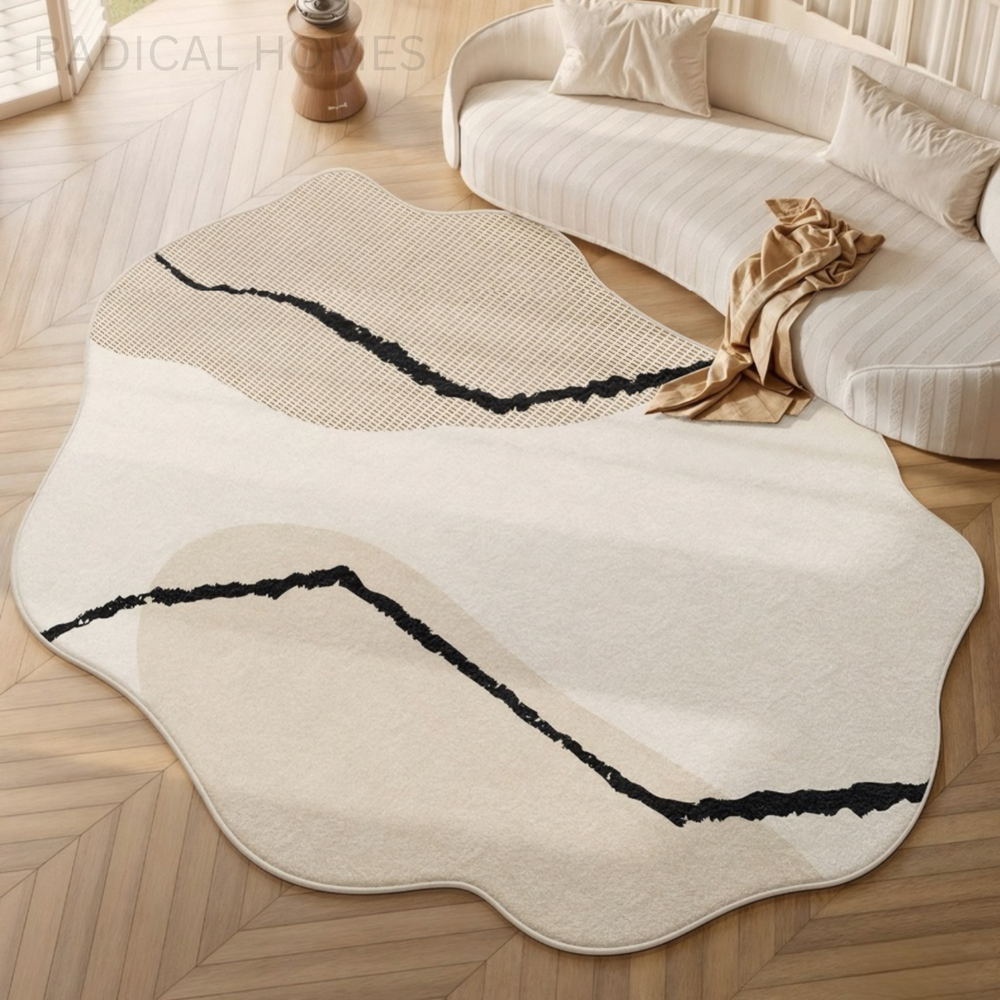 CALDOR Modern Curved Floor Rug - Radical Homes Singapore