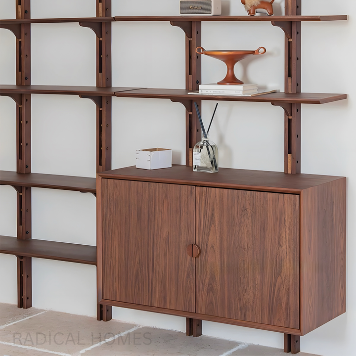 CAPO Modern Solid Wood Wall Mounted Shelf