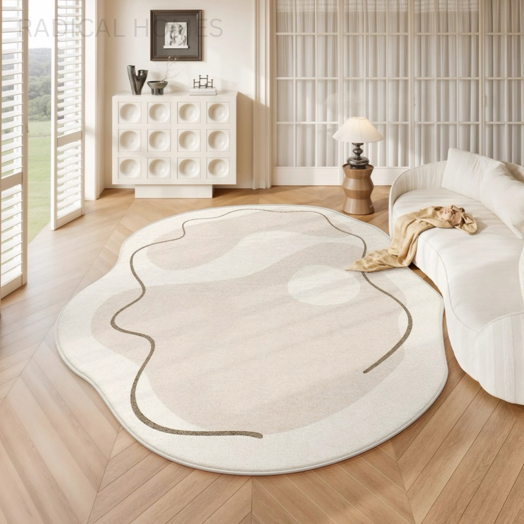 CALDOR Modern Curved Floor Rug - Radical Homes Singapore