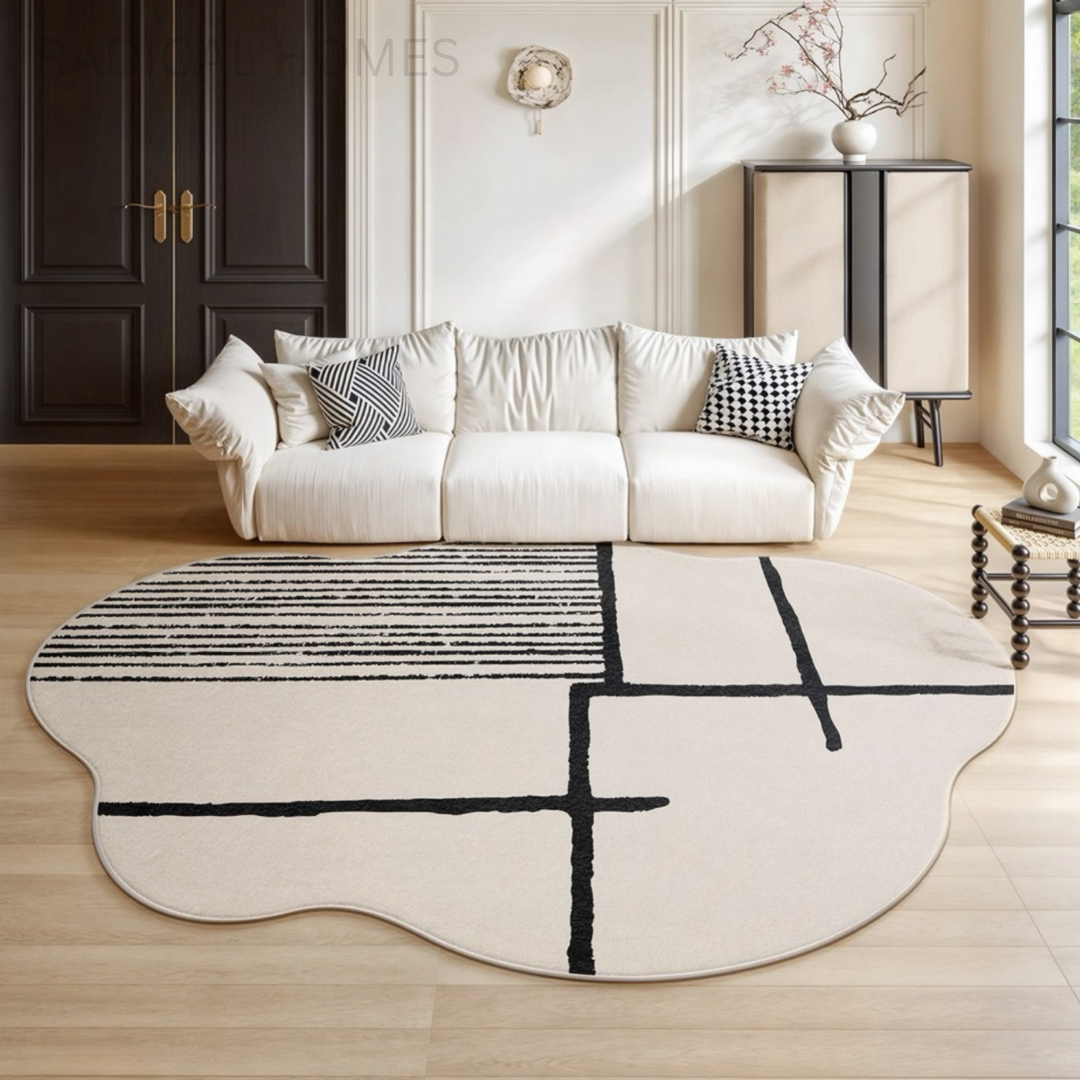 CALDOR Modern Curved Floor Rug - Radical Homes Singapore