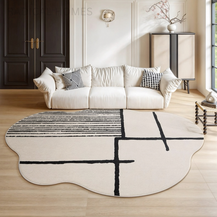 CALDOR Modern Curved Floor Rug - Radical Homes Singapore