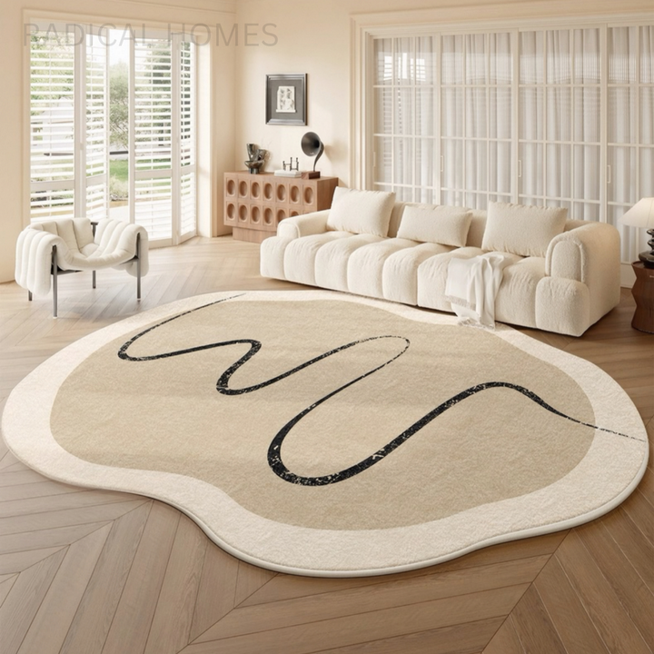 CALDOR Modern Curved Floor Rug - Radical Homes Singapore