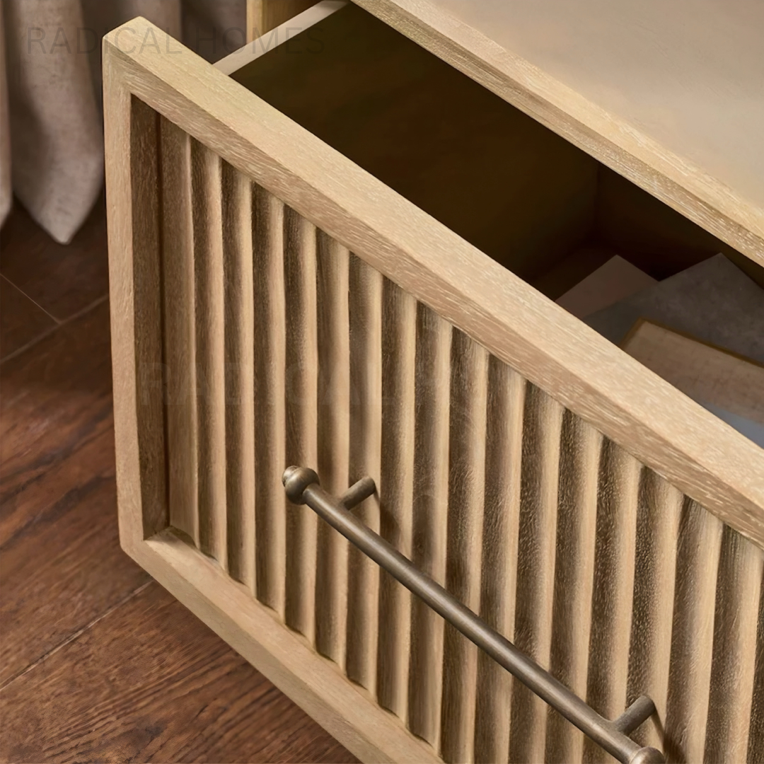 WELDA Modern Solid Wood Shelf - Radical Homes Singapore