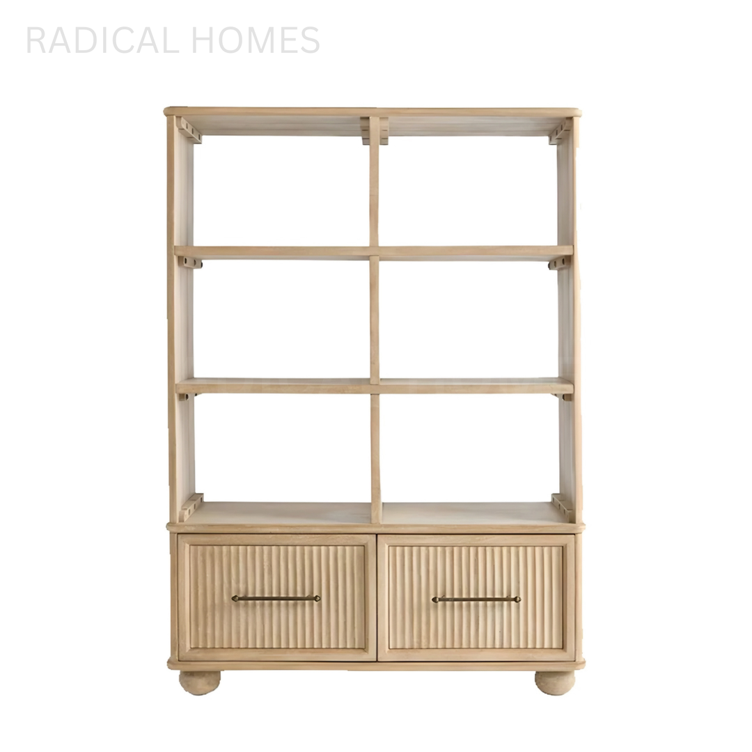 WELDA Modern Solid Wood Shelf - Radical Homes Singapore