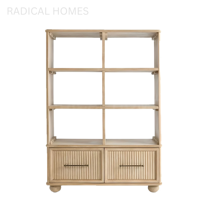 WELDA Modern Solid Wood Shelf - Radical Homes Singapore