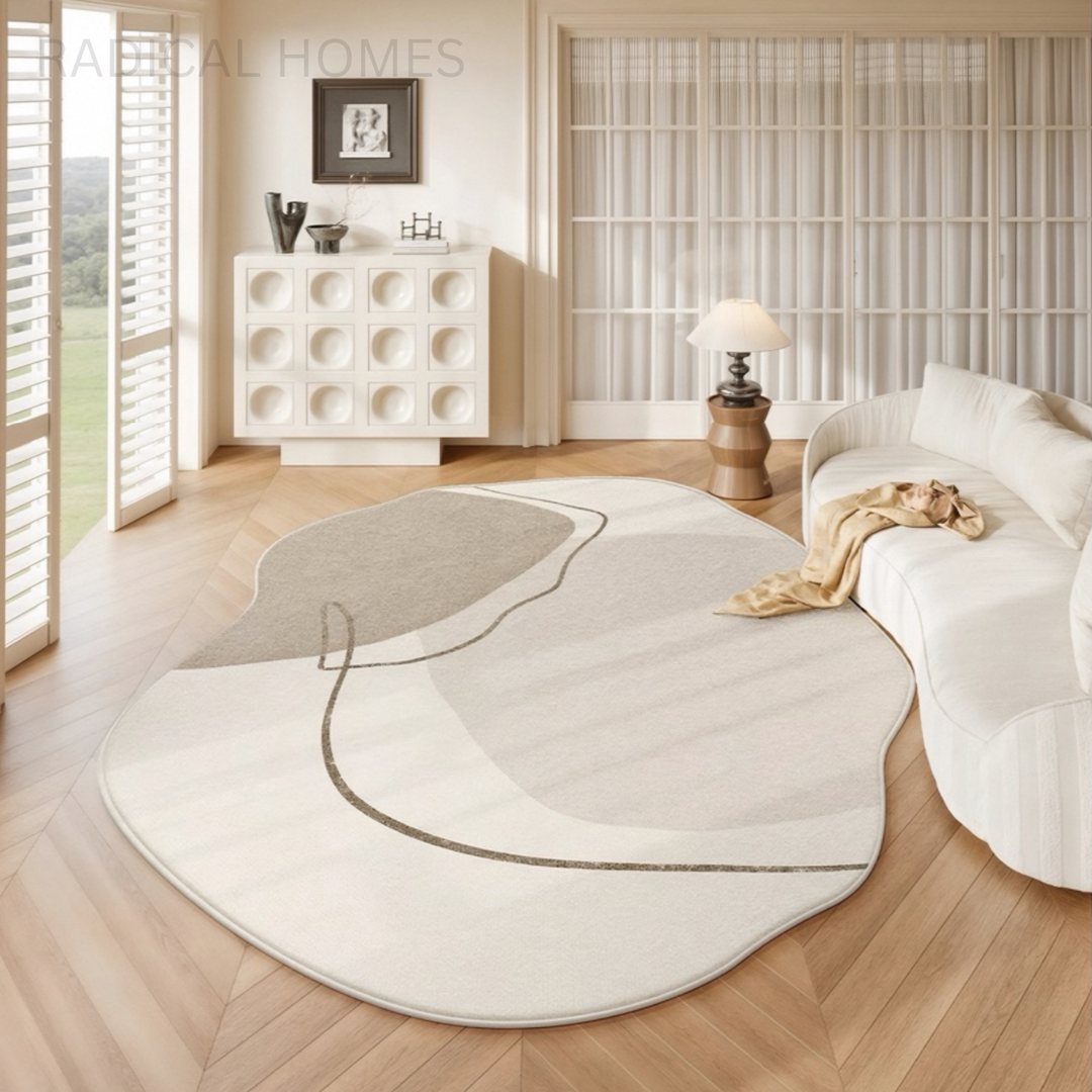 CALDOR Modern Curved Floor Rug - Radical Homes Singapore