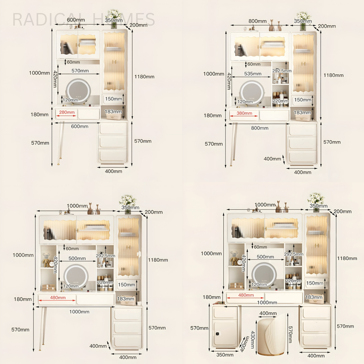 VIRELIA Modern Vanity Study Table - Radical Homes Singapore