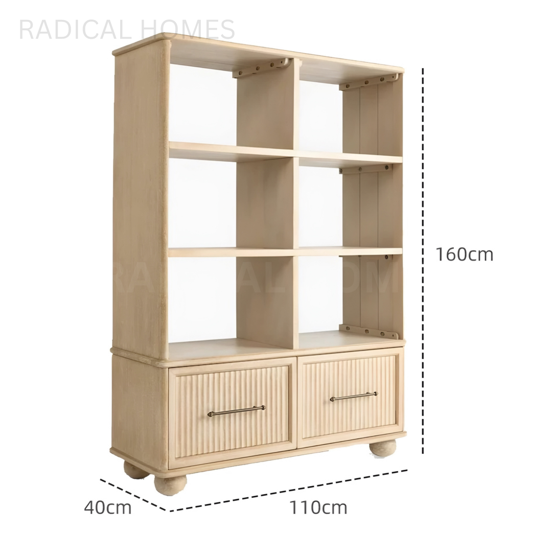 WELDA Modern Solid Wood Shelf - Radical Homes Singapore