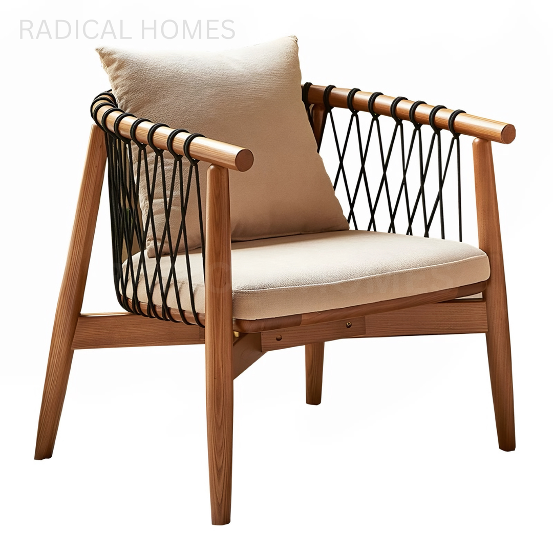 ERLDEN Modern Solid Wood Leisure Chair
