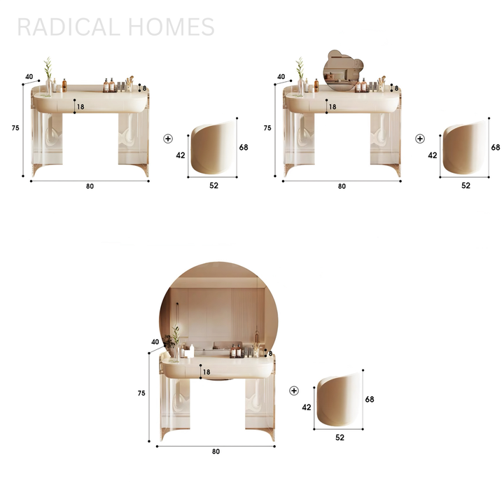 DELIA Modern Acrylic Vanity Table