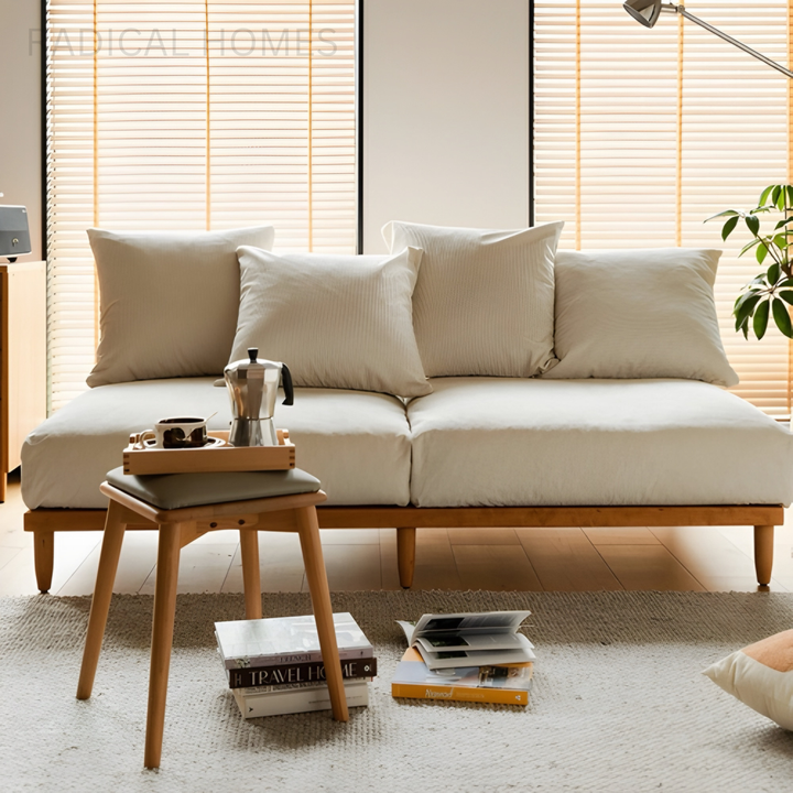 SYLVARA Japandi Fabric Sofa - Radical Homes Singapore