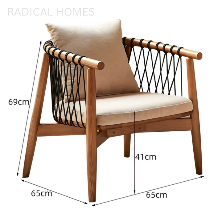 ERLDEN Modern Solid Wood Leisure Chair