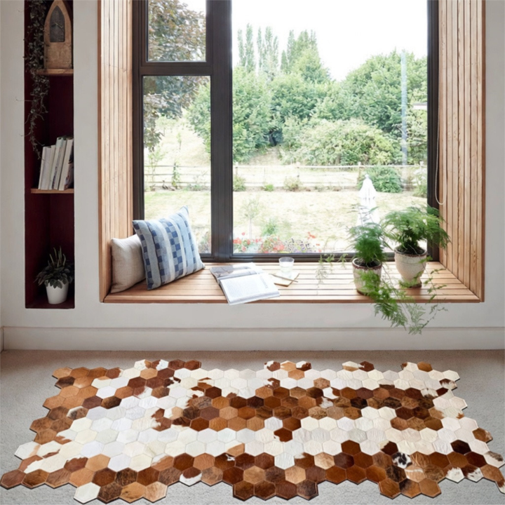 RUFUS Cowhide Leather Rug
