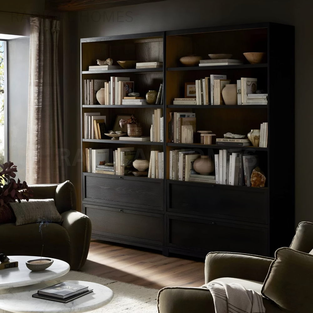 ELLOW Modern Solid Wood Bookshelf - Radical Homes Singapore