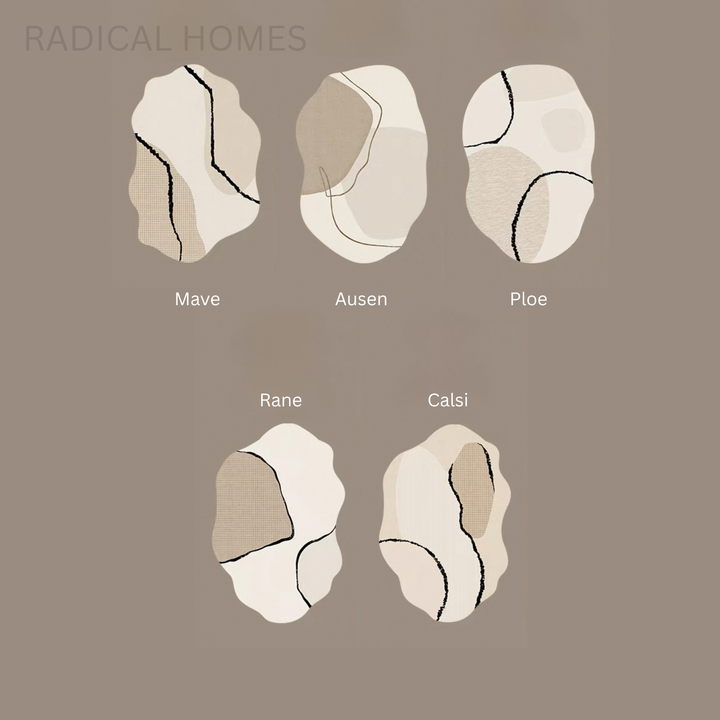 CALDOR Modern Curved Floor Rug - Radical Homes Singapore