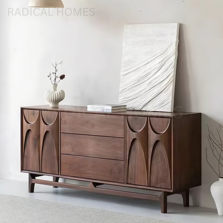 VALENCIA Rustic Walnut Wood Sideboard