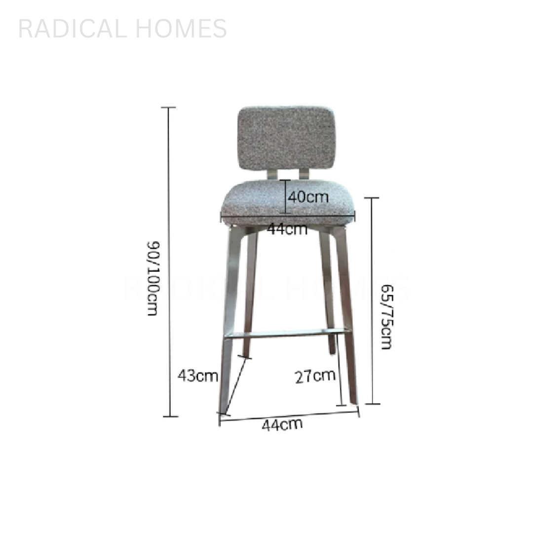 AUTOM Modern Fabric Bar Stool