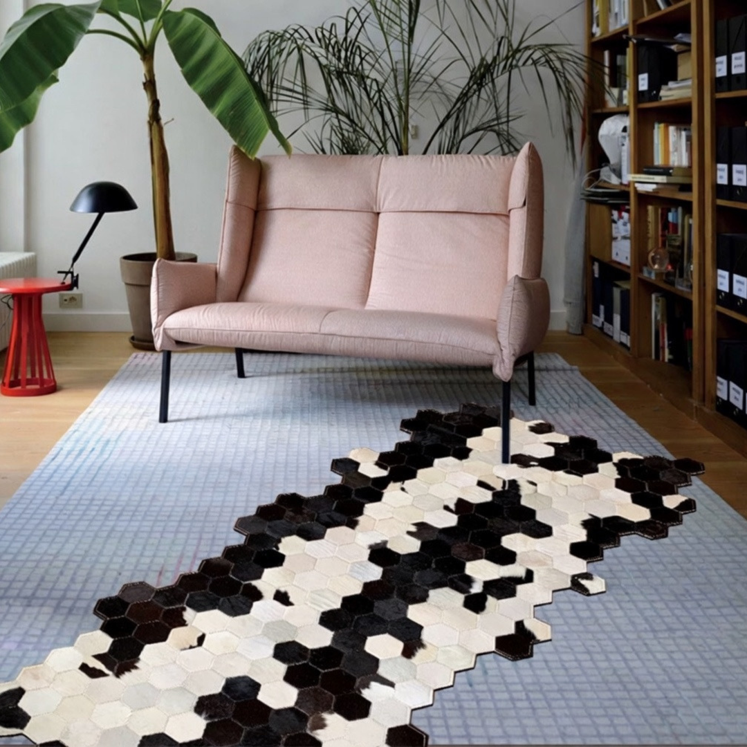 RUFUS Cowhide Leather Rug