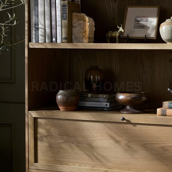 ELLOW Modern Solid Wood Bookshelf - Radical Homes Singapore