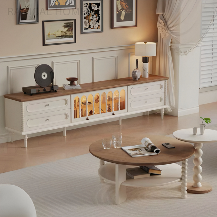 ALVIREN Victorian TV Console