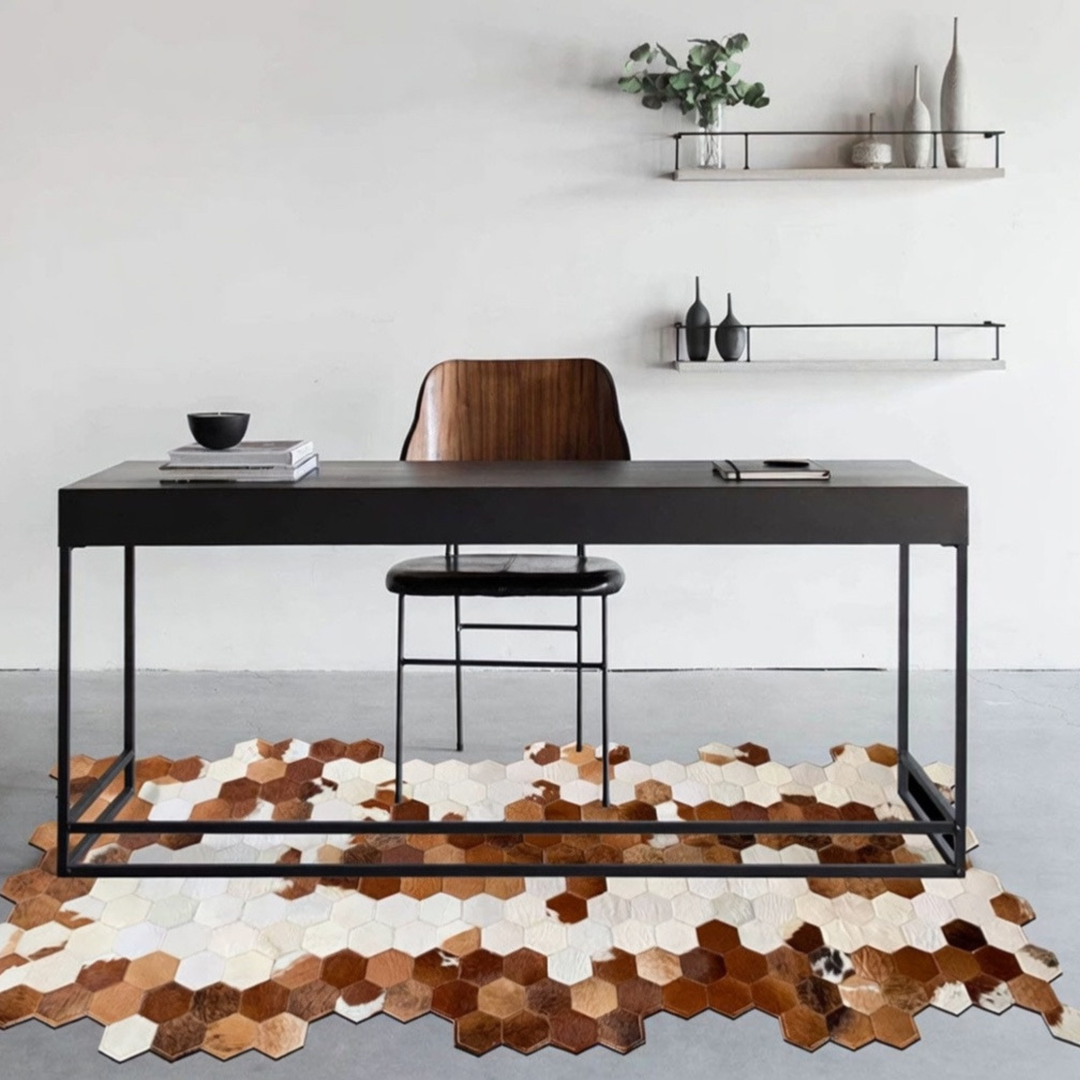 RUFUS Cowhide Leather Rug