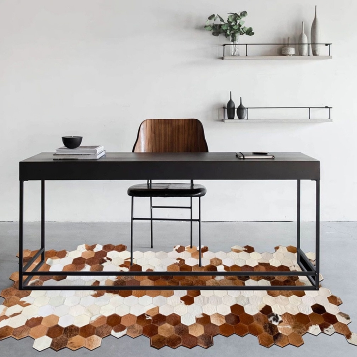 RUFUS Cowhide Leather Rug