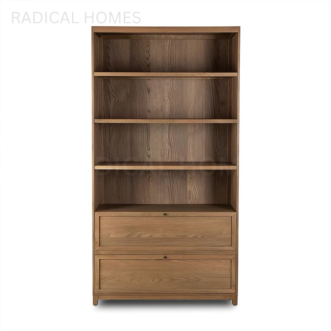 ELLOW Modern Solid Wood Bookshelf - Radical Homes Singapore