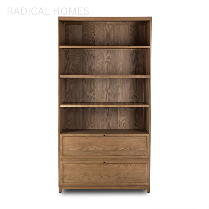 ELLOW Modern Solid Wood Bookshelf - Radical Homes Singapore