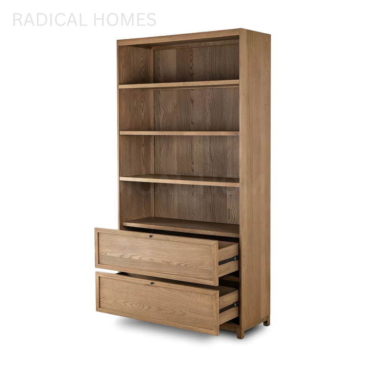 ELLOW Modern Solid Wood Bookshelf - Radical Homes Singapore