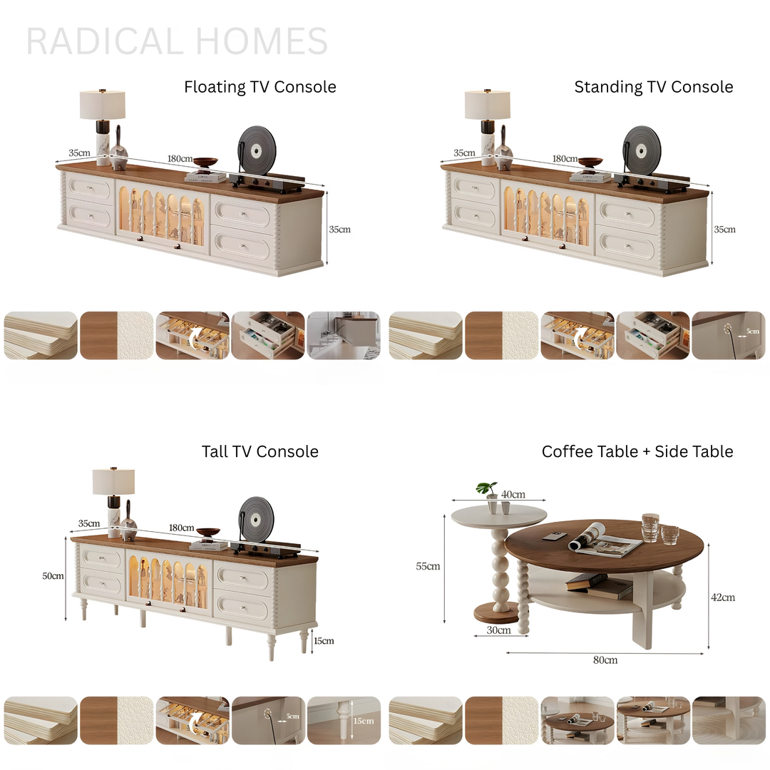 ALVIREN Victorian TV Console - Radical Homes Singapore