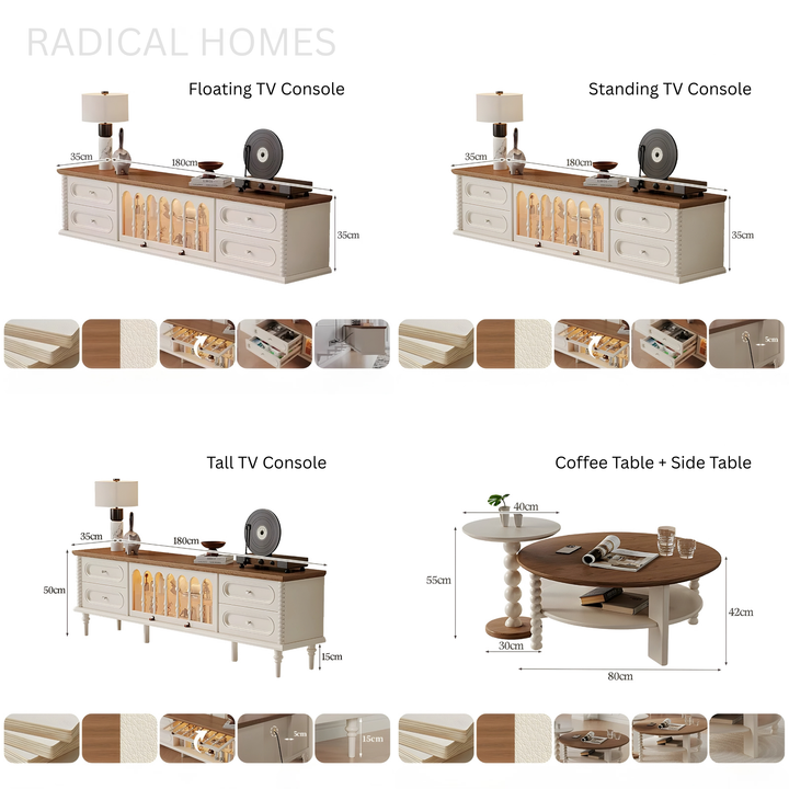 ALVIREN Victorian TV Console - Radical Homes Singapore