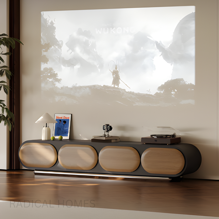 ELRYIN Modern Solid Wood TV Console