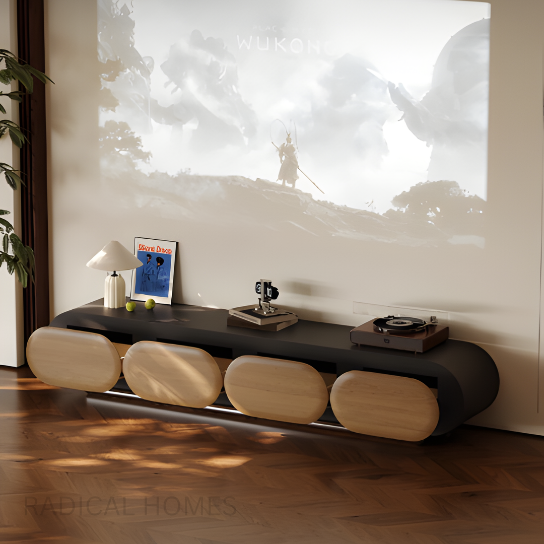 ELRYIN Modern Solid Wood TV Console