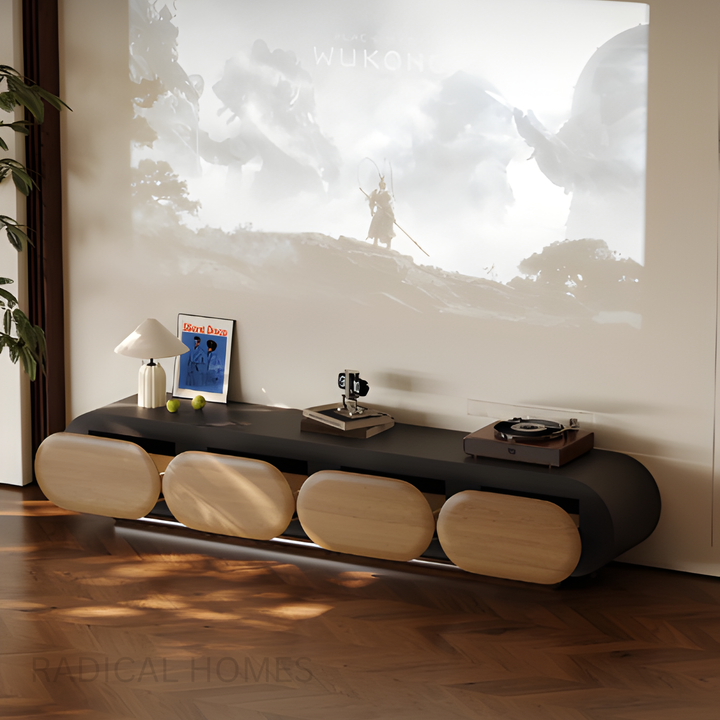 ELRYIN Modern Solid Wood TV Console