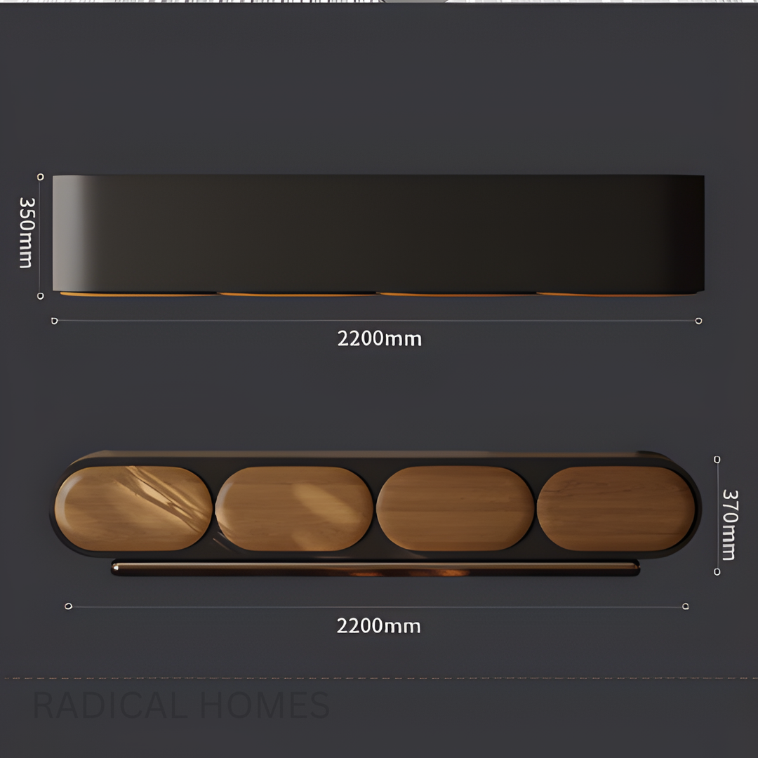 ELRYIN Modern Solid Wood TV Console