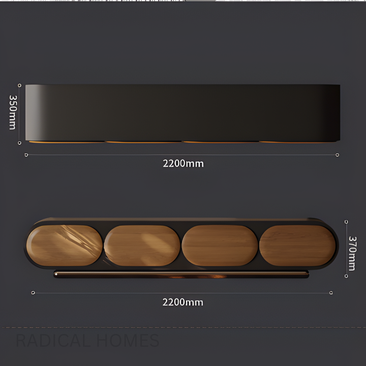 ELRYIN Modern Solid Wood TV Console