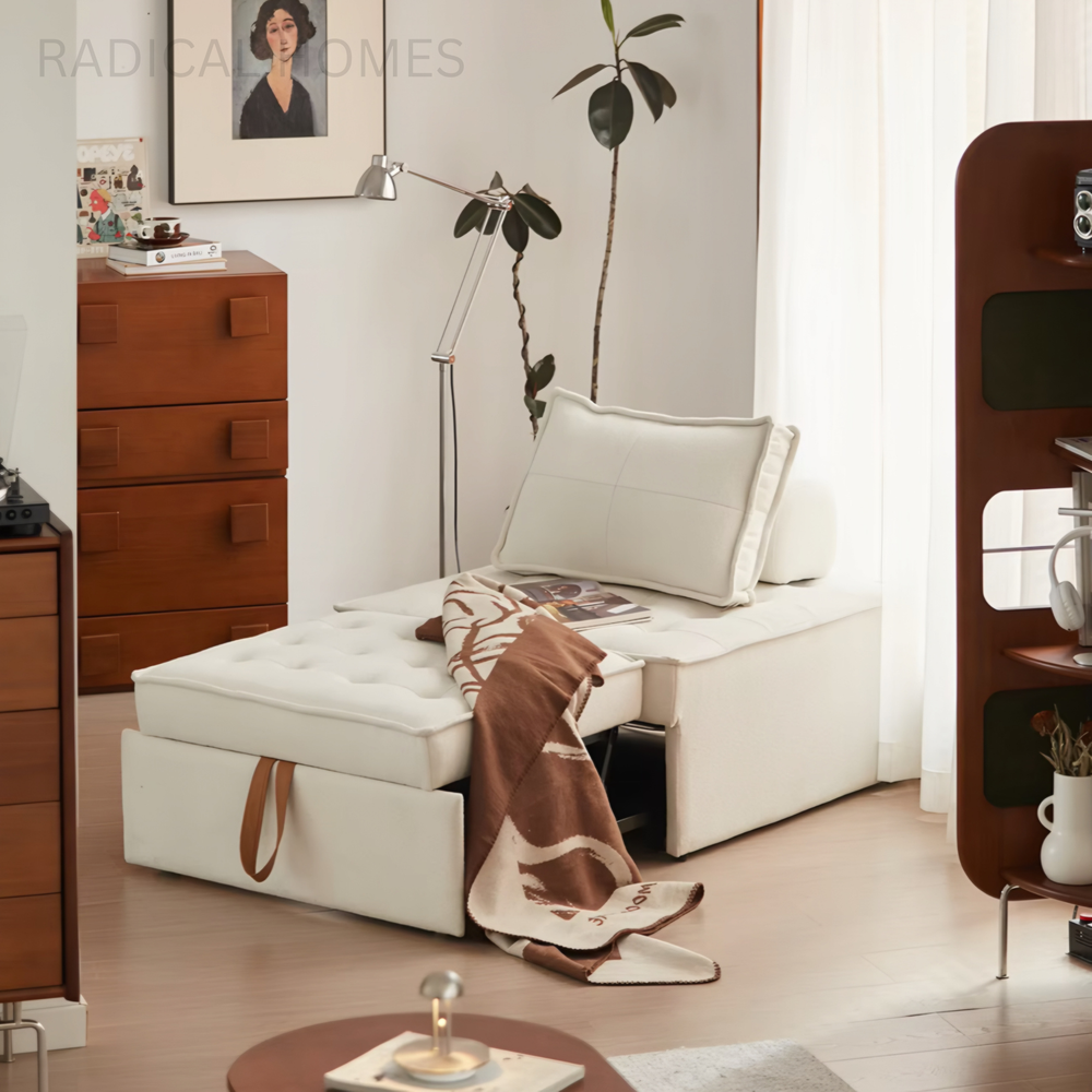 LUNEX Modern Leather Sofa Bed - Radical Homes Singapore