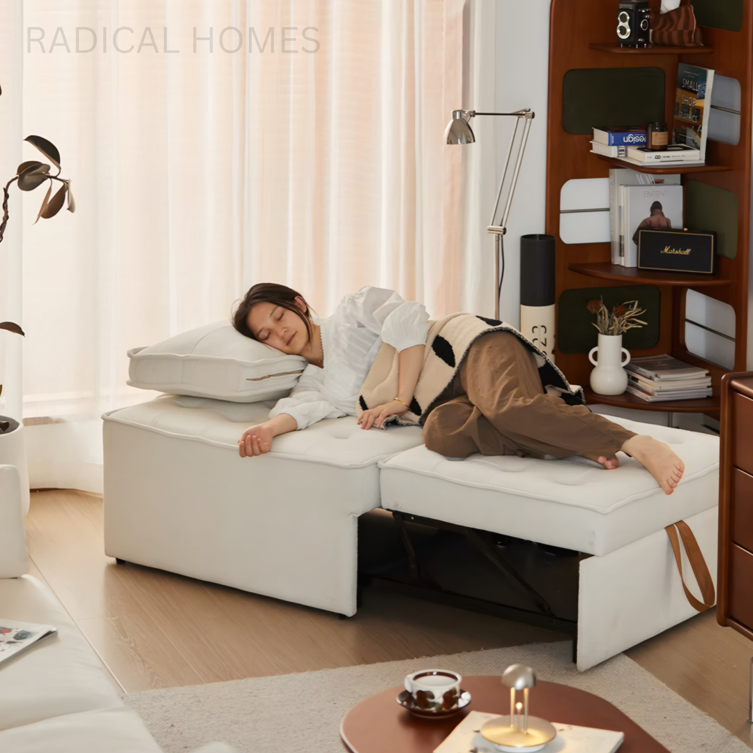 LUNEX Modern Leather Sofa Bed - Radical Homes Singapore