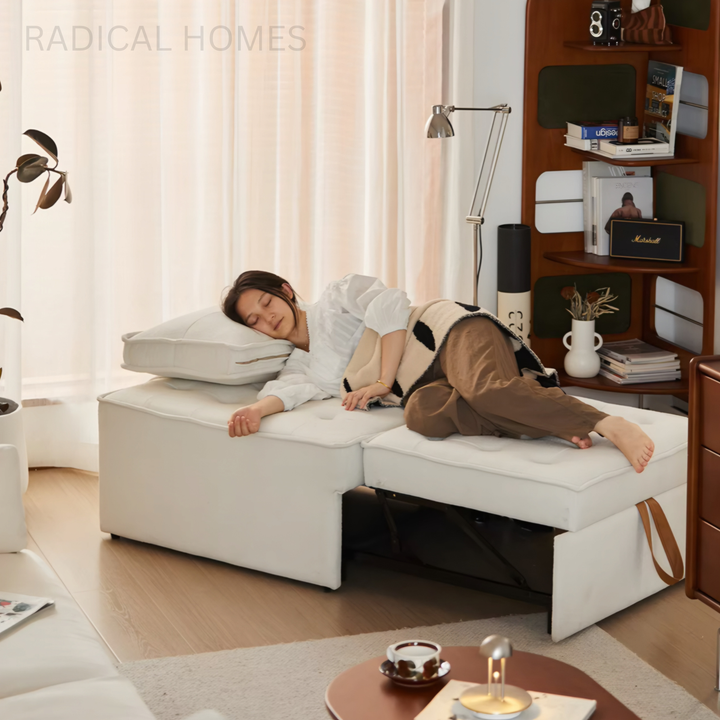LUNEX Modern Leather Sofa Bed - Radical Homes Singapore