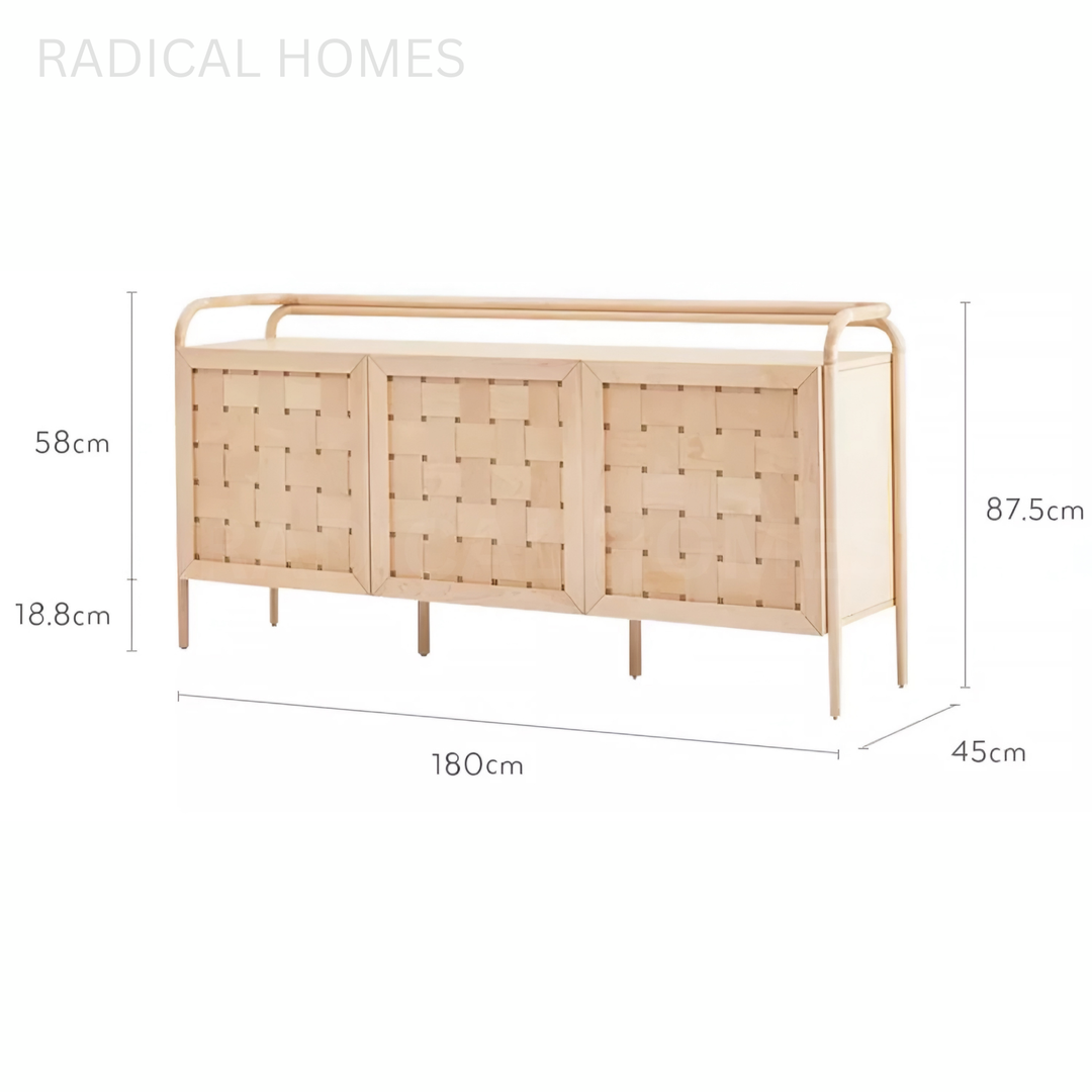 PEANUT Modern Solid Wood Tall Cabinet