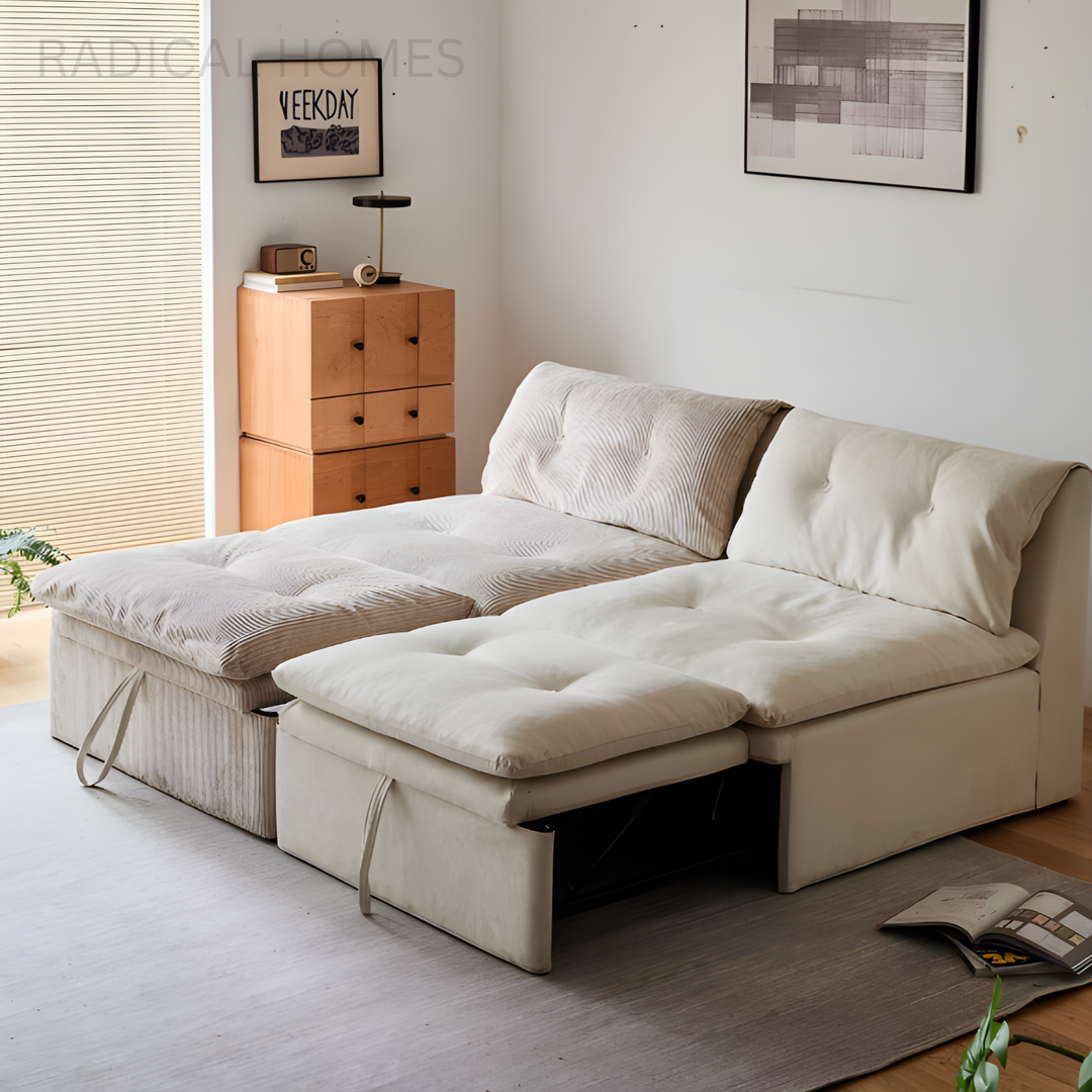 HERSHEY Modern Leather Sofa Bed - Radical Homes Singapore