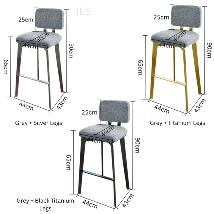 AUTOM Modern Fabric Bar Stool