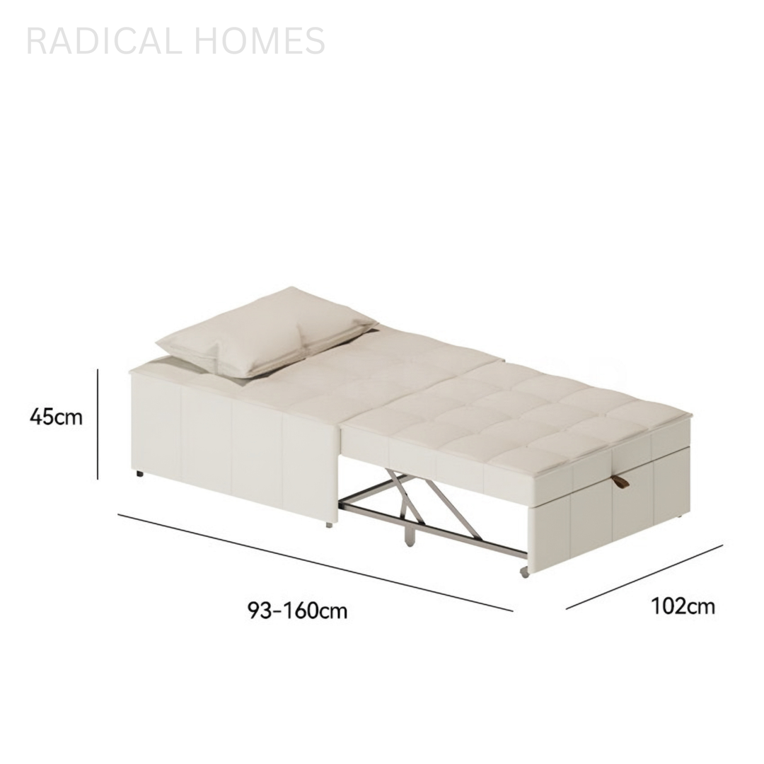 LUNEX Modern Leather Sofa Bed - Radical Homes Singapore